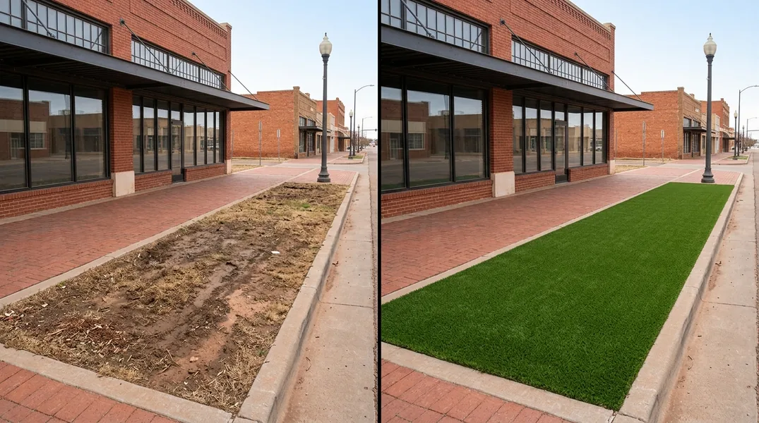 Result artificial grass installation in Lubbock - Lubbock Artificial Grass Installation